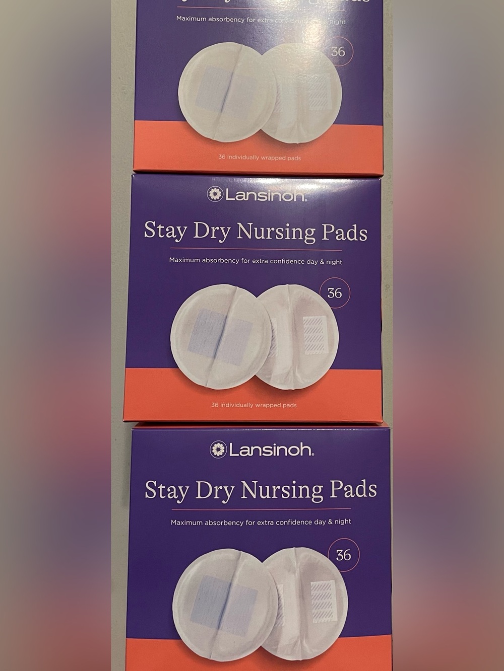Lansinoh Stay Dry Nursing Pads - White Over 100ct Individual wrapped New
